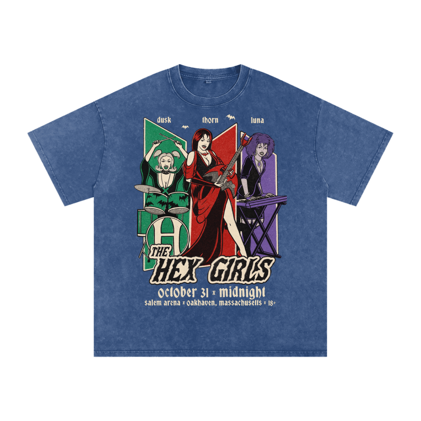 Vintage Hex Girls Acid Wash Oversized Tee