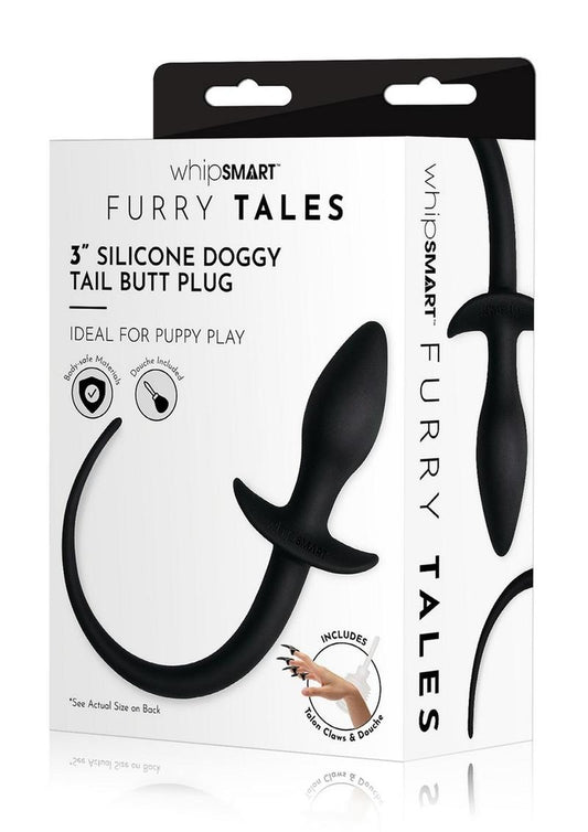 Play Tails Silicone Black Puppy Tail - Shadow Threadz Crypt