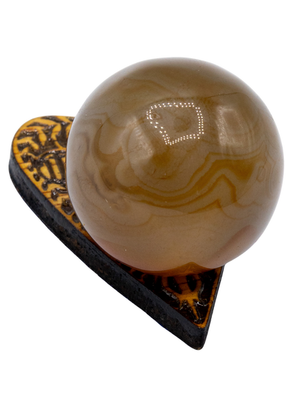 Planchette Wood Crystal Sphere Holder